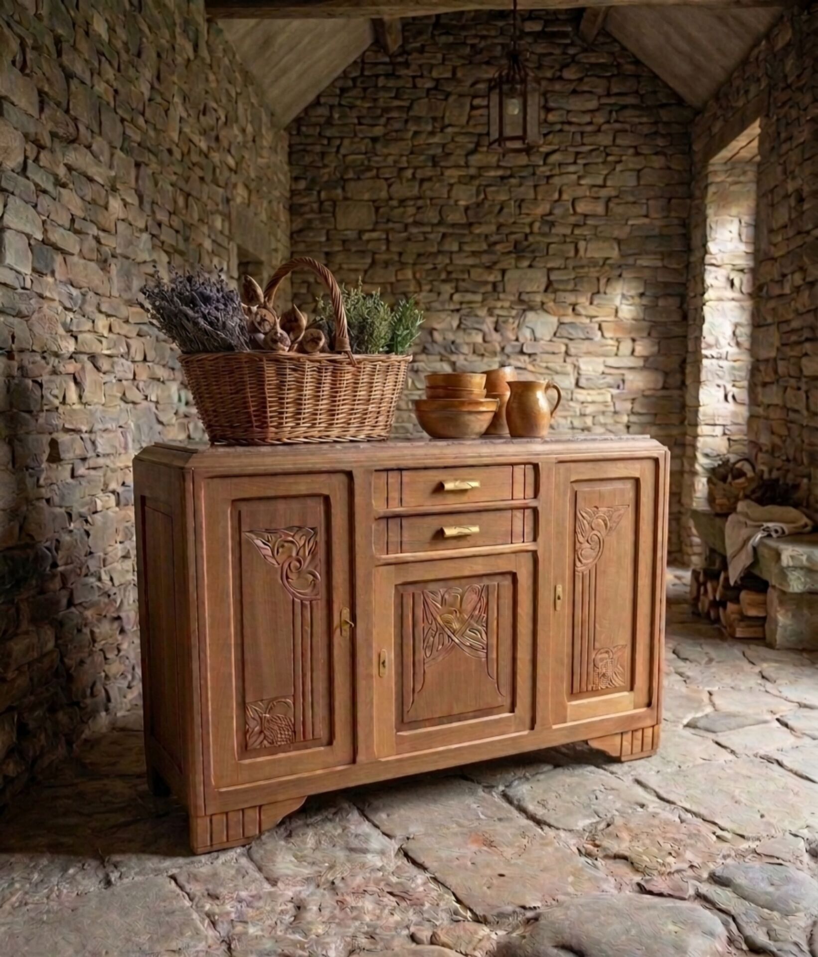 Art Deco walnut sideboard