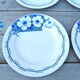 Lot de 4 assiettes plates St Amand  decor foral
