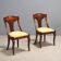 Antique Louis-Philippe walnut chairs, Italy, 19th century