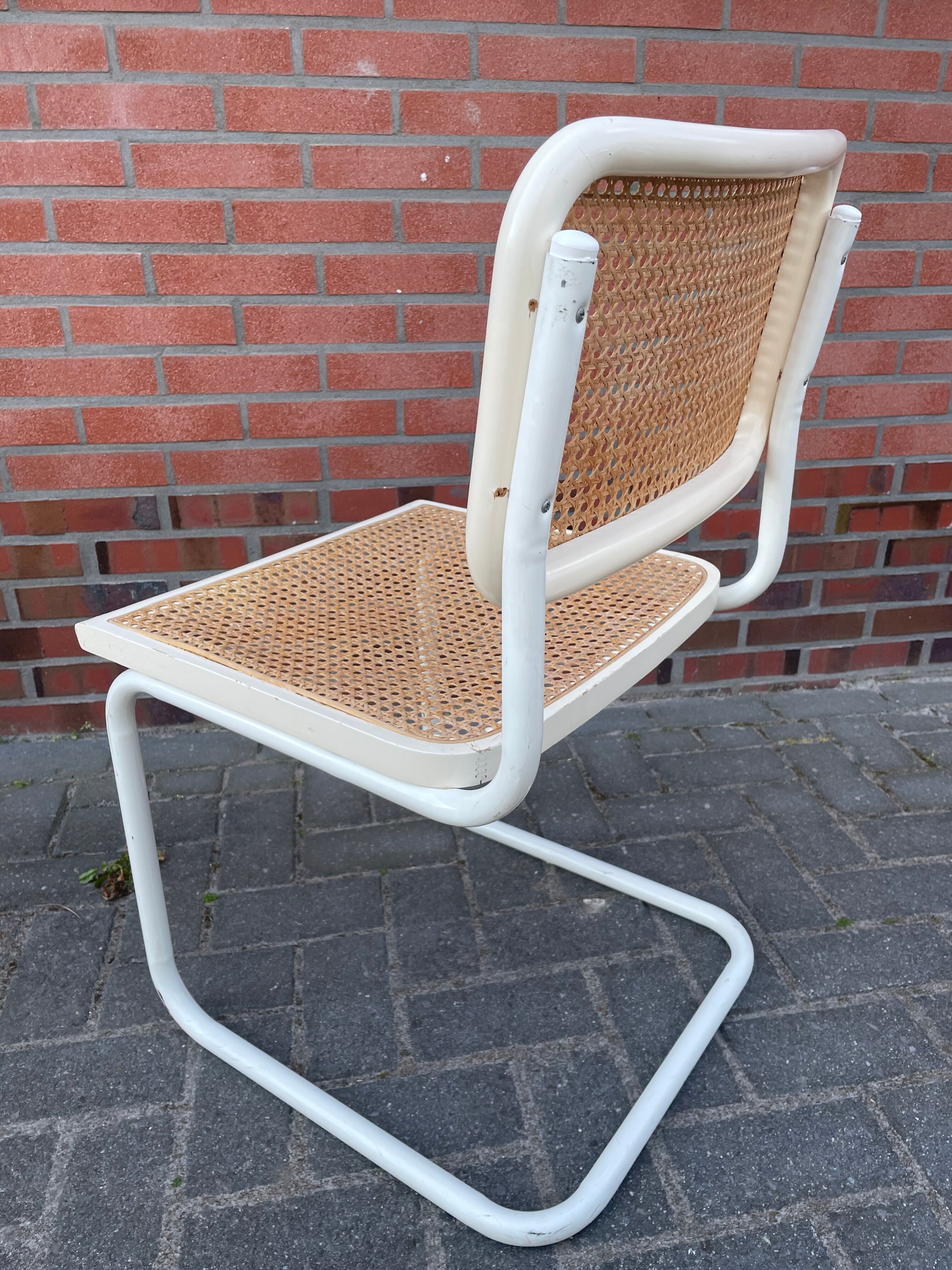 Cesca dining room chair designed by Marcel Breuer