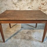 Antique country table with drawer – Oak and pine, France, circa 1900