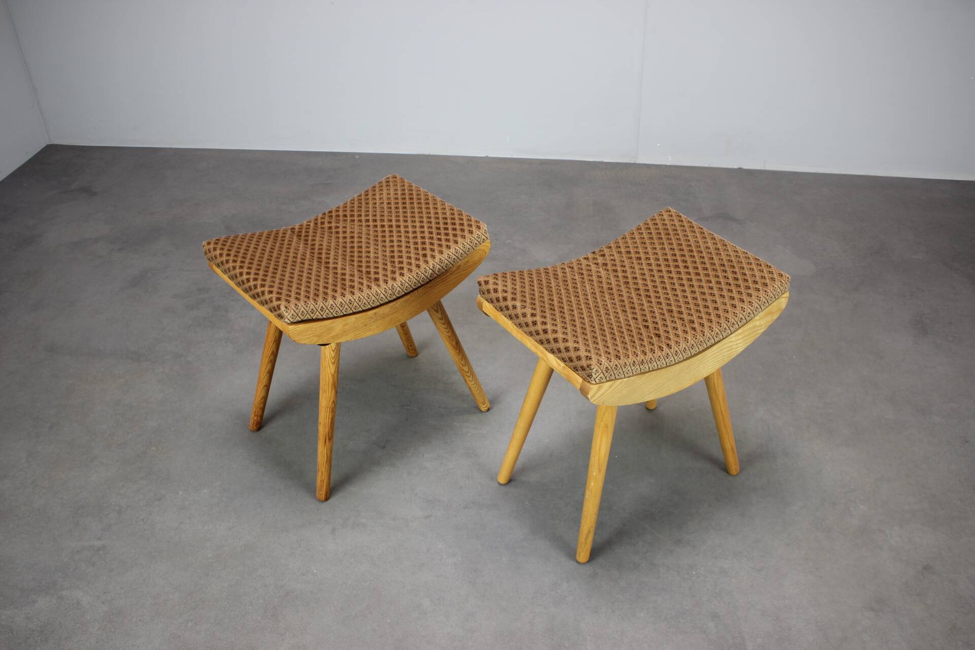 Paire de tabourets vintage Jitona, Tchécoslovaquie, 1979