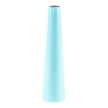 Wooden candlestick in blue, Danish design 1970s