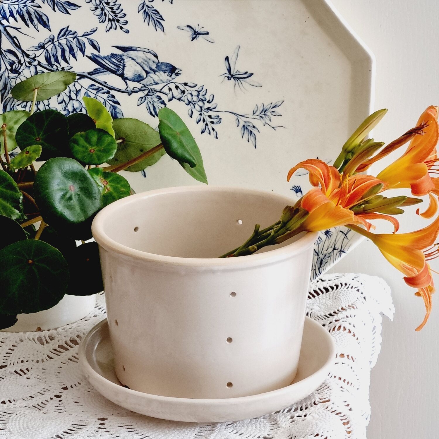 Pot faisselle beige sandstone