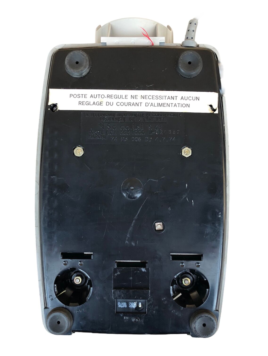 Téléphone Socotel S63 gris à cadran vintage 1970s