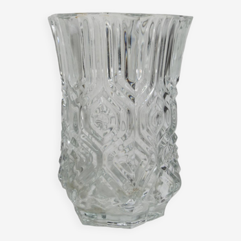 Vase exagone space age 1960 verre moulé