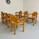 Set of 6 solid pine chairs in Scandinavian design by Reiner Daumiller vintage