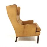 Scandinavian leather armchair, Sweden, 1960