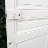 Communication door H218.5xL80cm, old panelled and moulded.