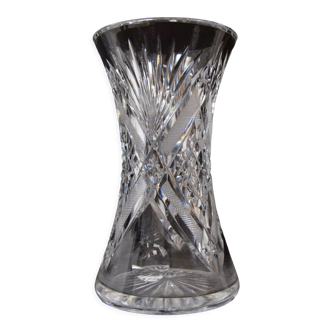 Vase Crystal Glass,Bohemia in the 1960's