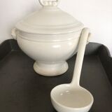 White and shady porcelain soup kitchen