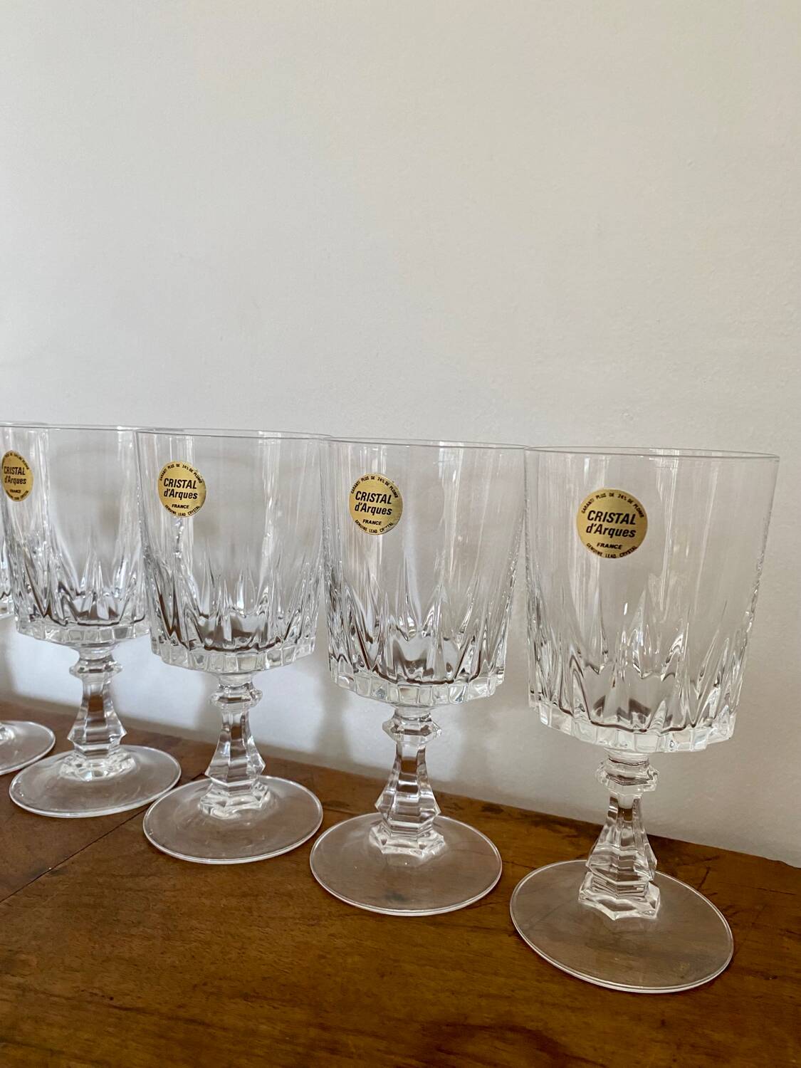Vintage crystal stemware
