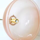 Salmon pink glass hanging