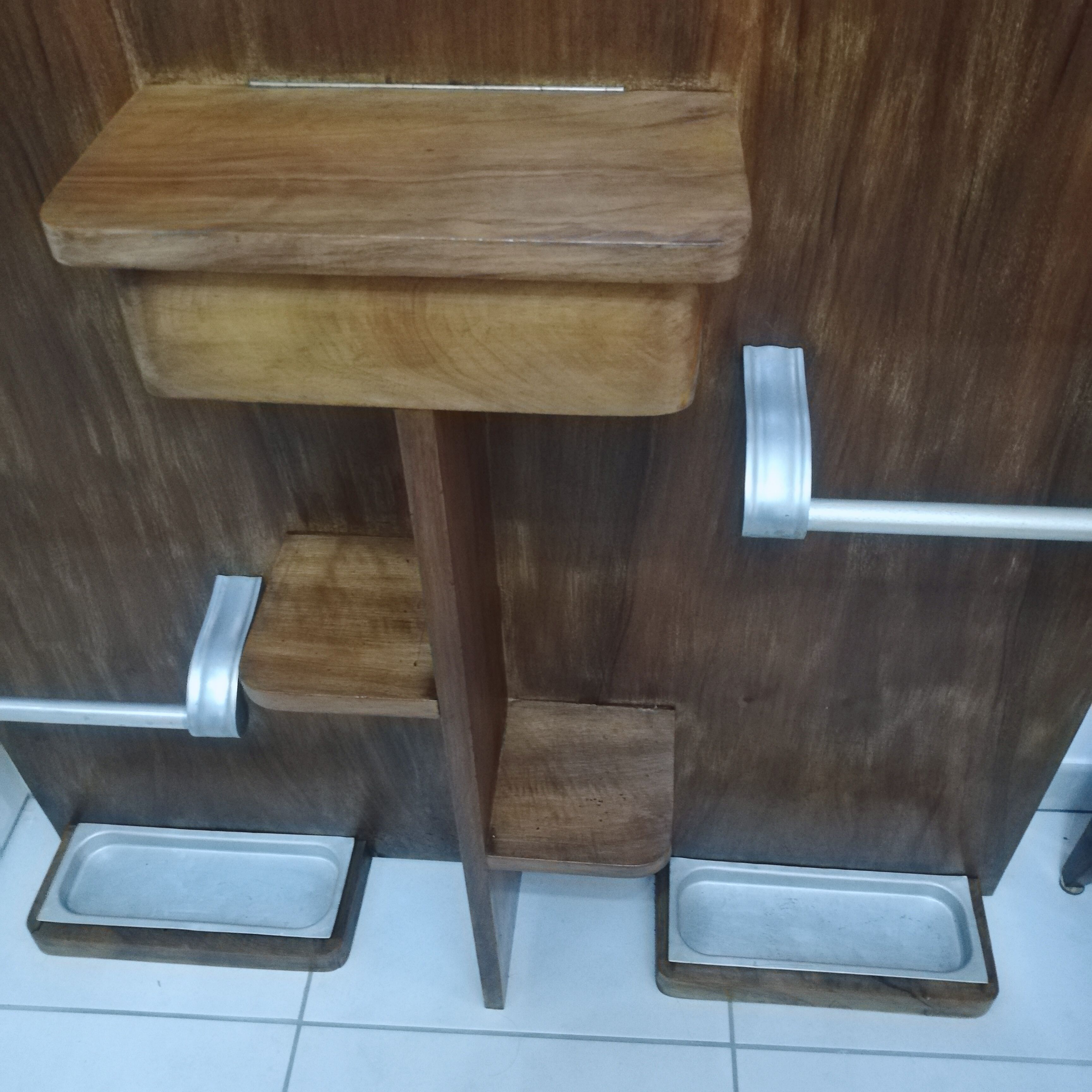 Cloakroom walnut coat rack