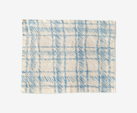 Set de table plaid bleu