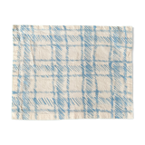 Table set plaid blue