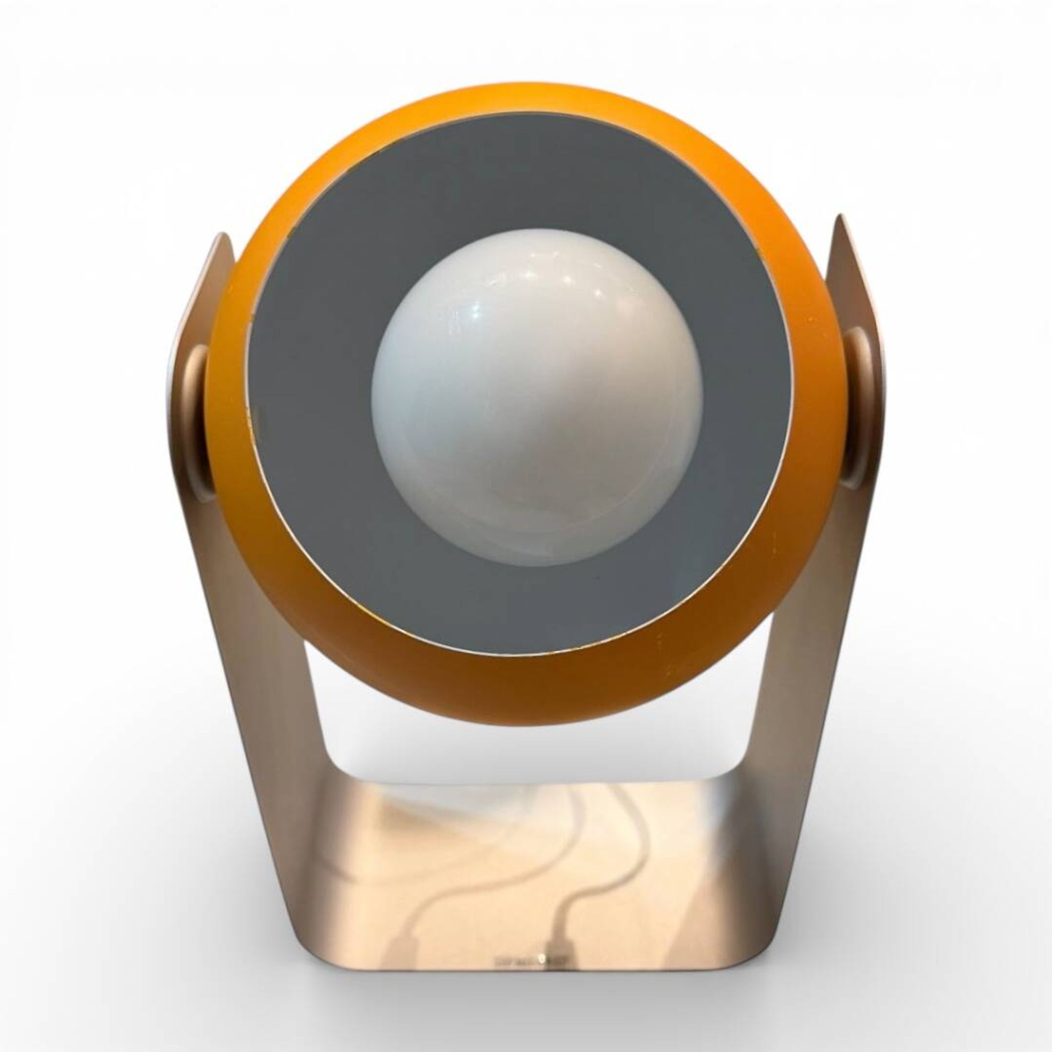 Pair of Space Age orange eyeball lamps by Massive Belgium