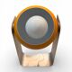 Paire de lampes Space Age eyeball orange par Massive Belgique