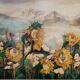 Oil painting on metal panel