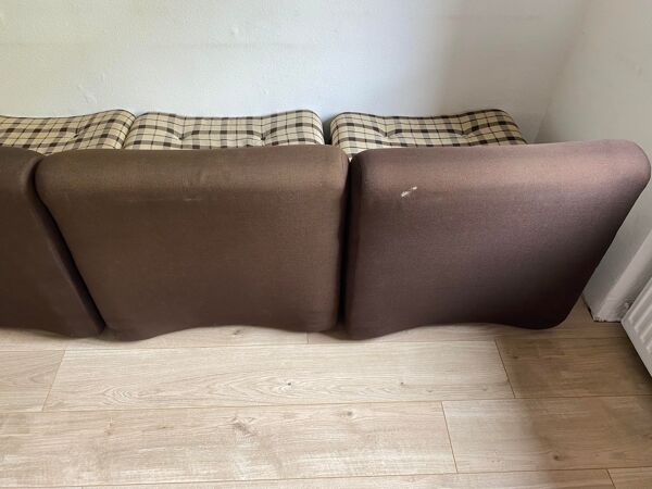 Lot 6 fauteuils tissu en polystyrène rigide année 50/60