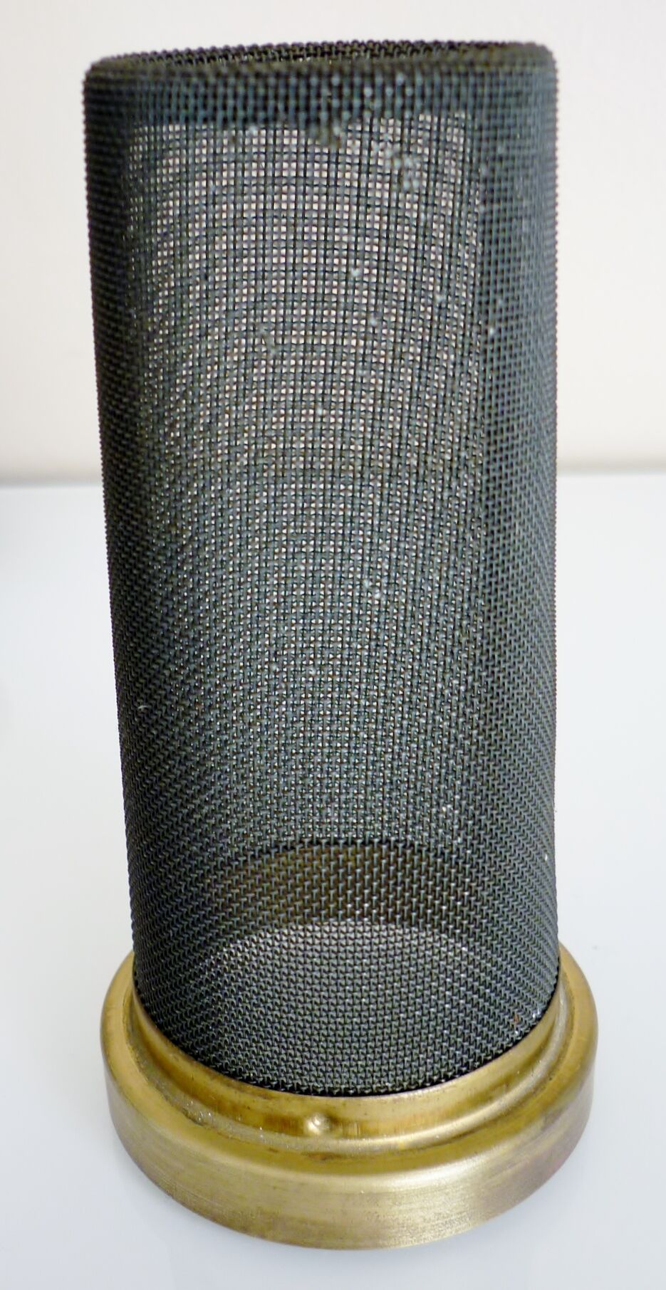 Old miner's lamp, thick glass, brass, metal