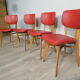 Set de 4 chaises vintage en skaï