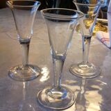 Set of 10 crystal walking glasses, eighteenth period, very beautiful condition.