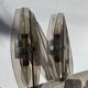 Pair of Italian Veca smoked glass wall lights