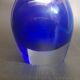 Vase bleu Murano vase soliflore meulé