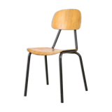 Chaise d’école en contreplaqué vintage