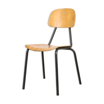 Chaise d’école en contreplaqué vintage