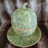 Old pottery ice bucket in majolica