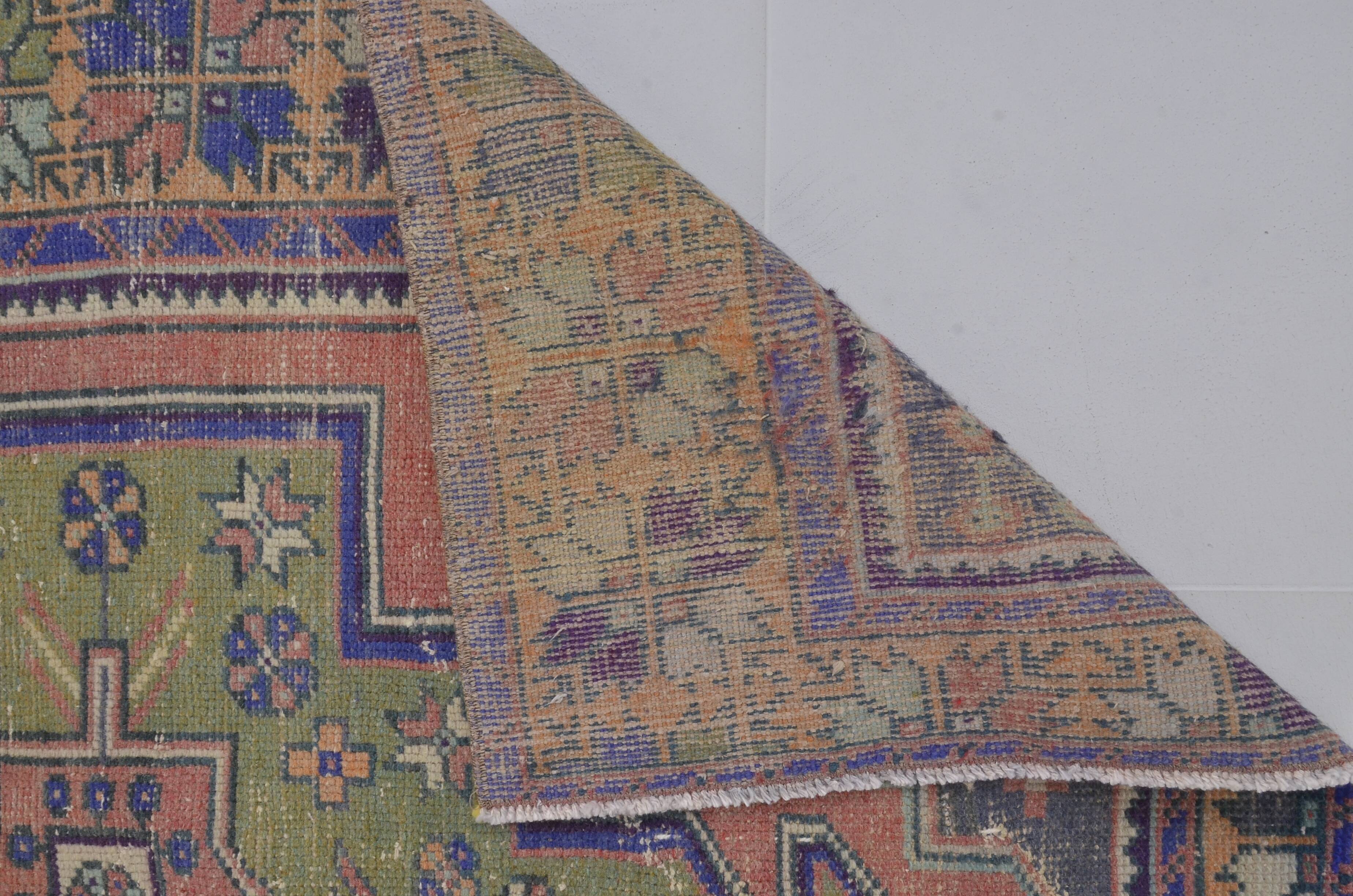 Handknotted Oushak Vintage Runner sku 2552