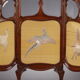 1900 three-leaf mahogany screen by Felix Bernard