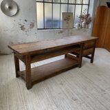 XL central island workbench oak