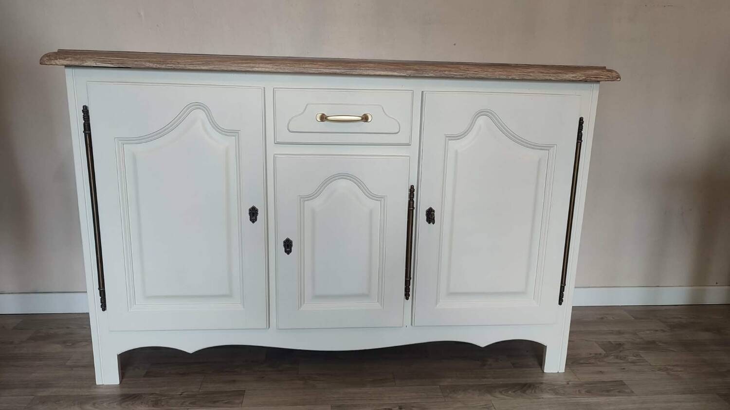 Restored solid wood sideboard