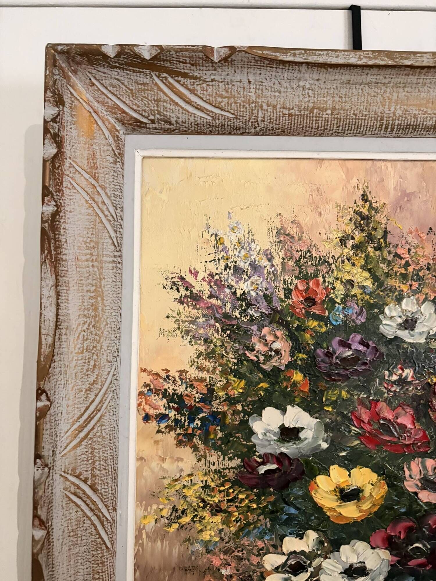 Oil Painting Canvas Bouquet Flowers Still Life Signed Robert Mogis