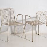 Antique outdoor chairs with armrests (circa 1920). Set of 4 pieces no. 4