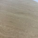 Coffee table Roche Bobois "eye" in travertine, 1970