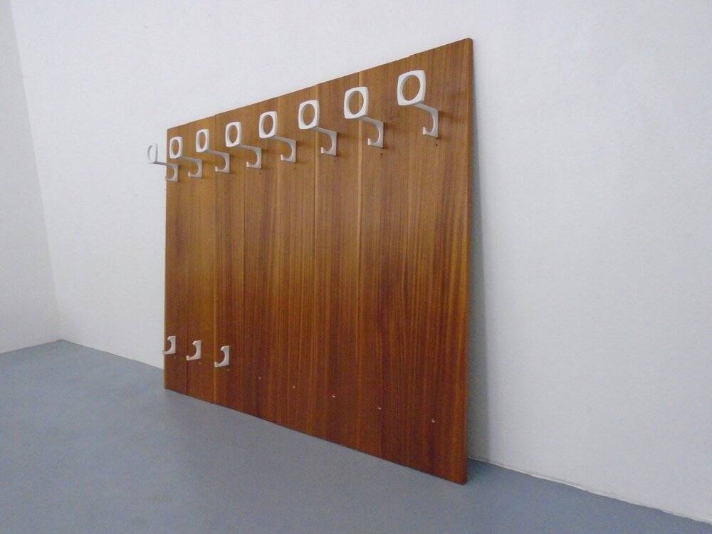 Mid-Century Walnut Wall Unit, 1960s, Set of 8