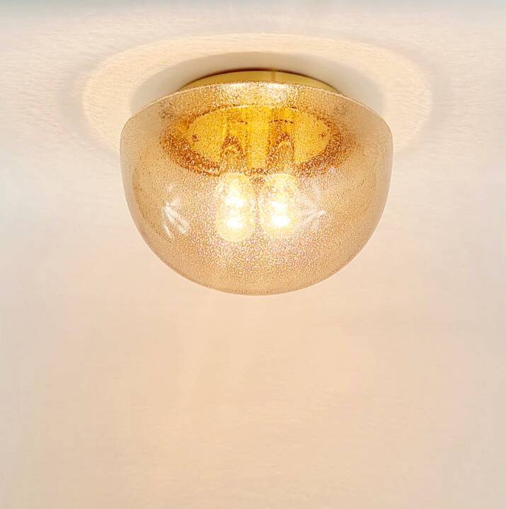 Large mushroom shape flush mount/ceiling light from limburg, germany, 1970s