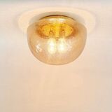 Large mushroom shape flush mount/ceiling light from limburg, germany, 1970s