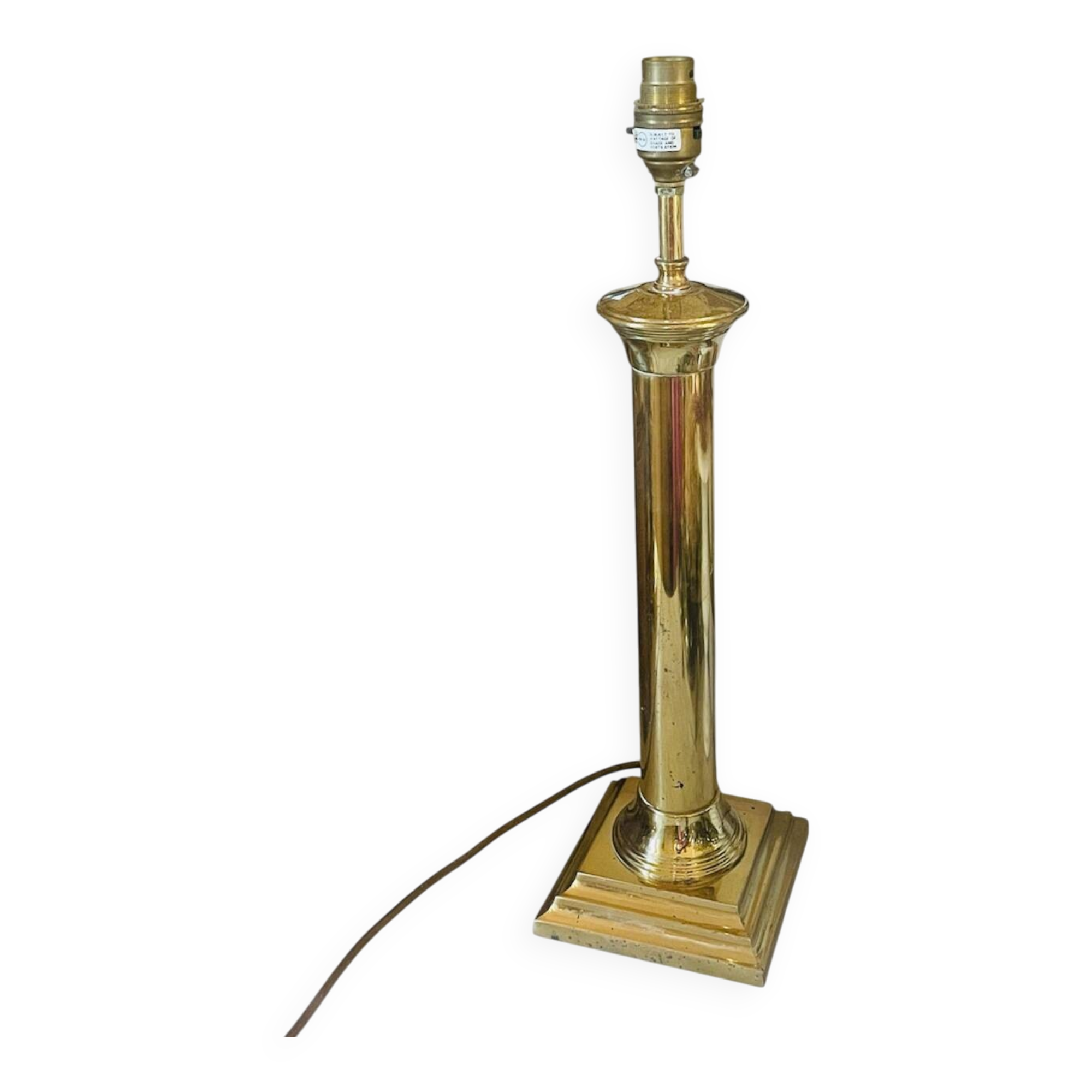 40cm vintage brass column lamp
