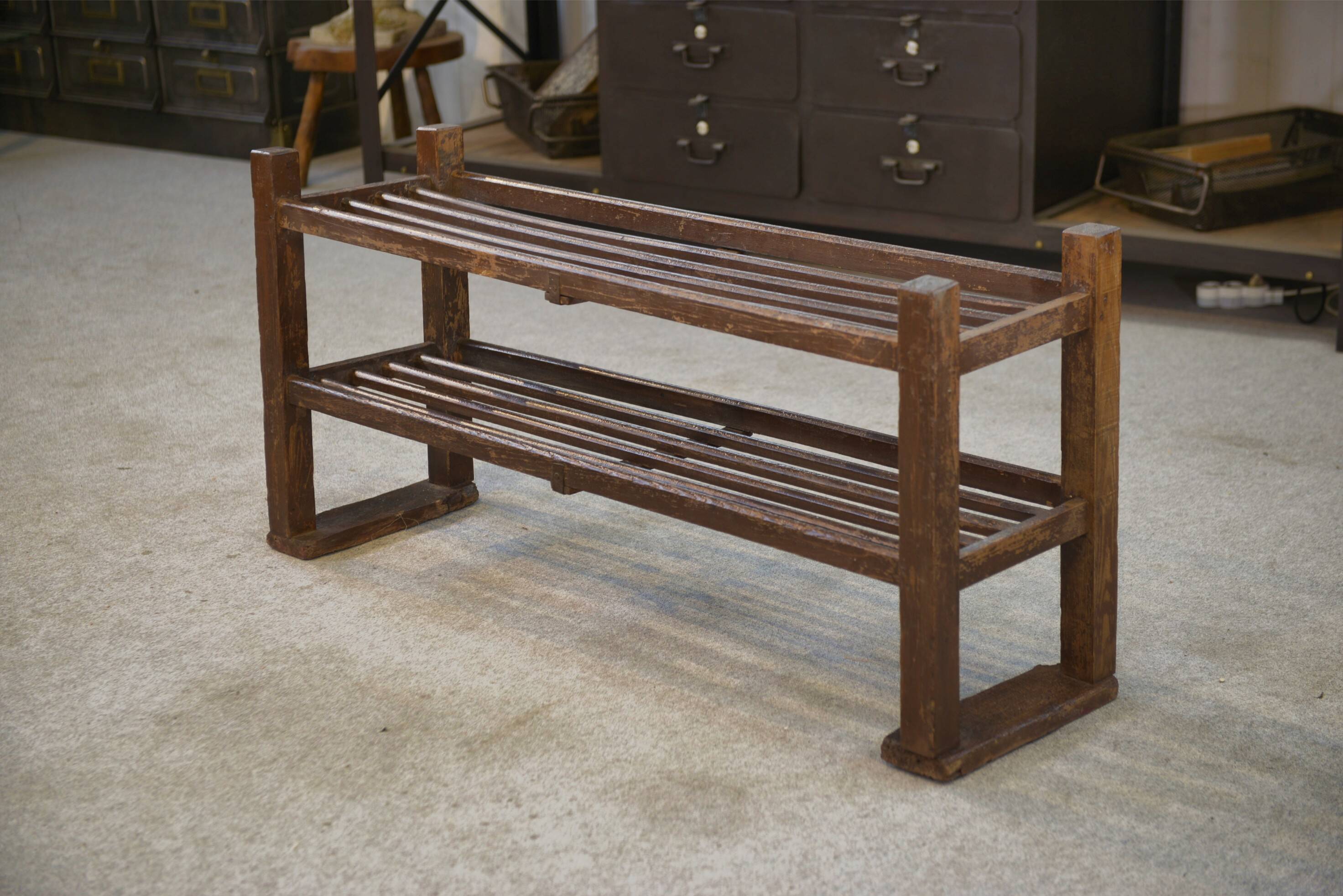 1950s elm shoe cabinet