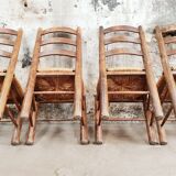 4 brutalist chairs 50s
