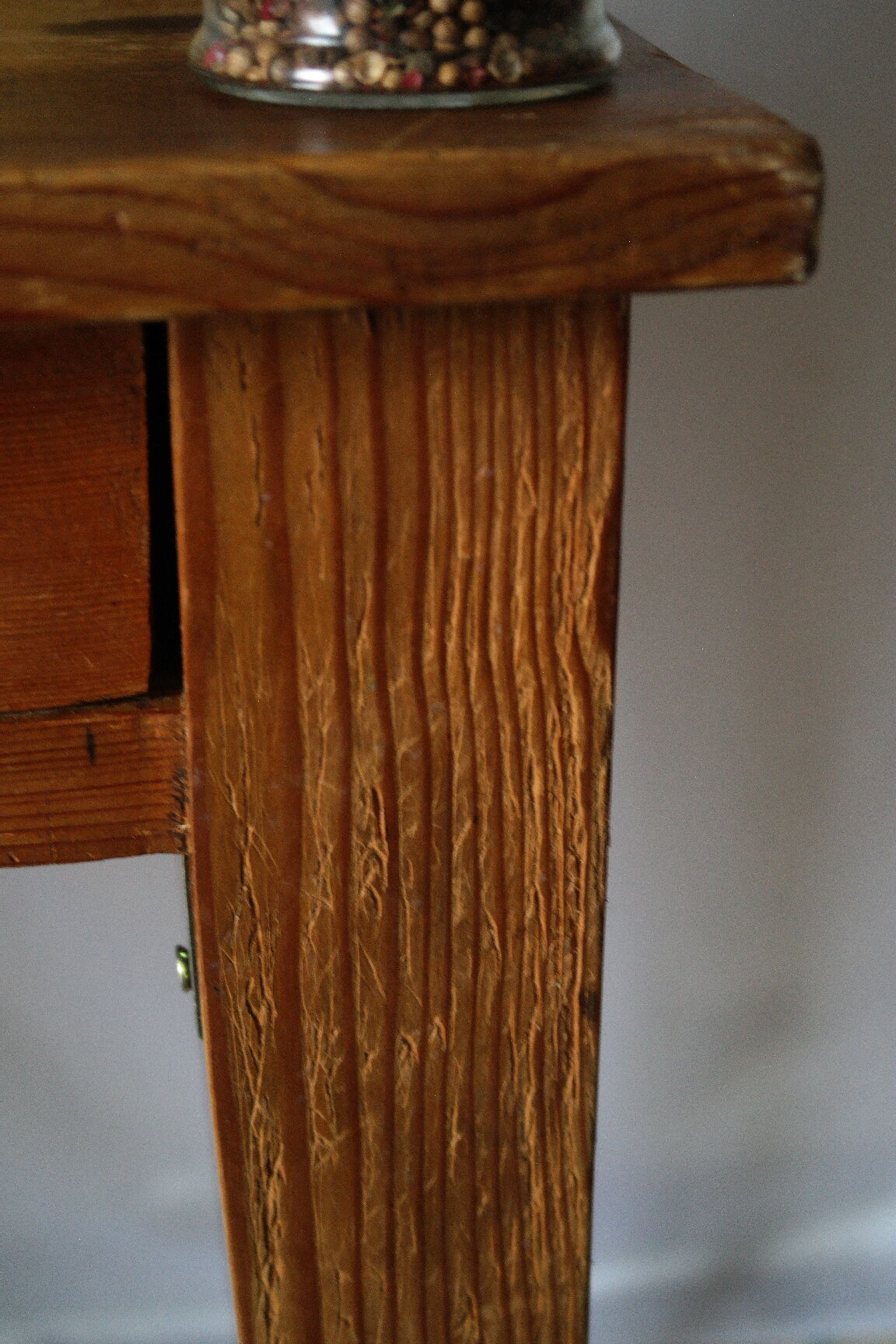 Farmhouse side table in old wood