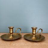 Antique brass candlestick - candle holder