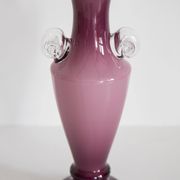 Vintage purple glass decorative vase, mid-century style, Europe, 1960s.