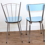Duo of formica chairs 60s