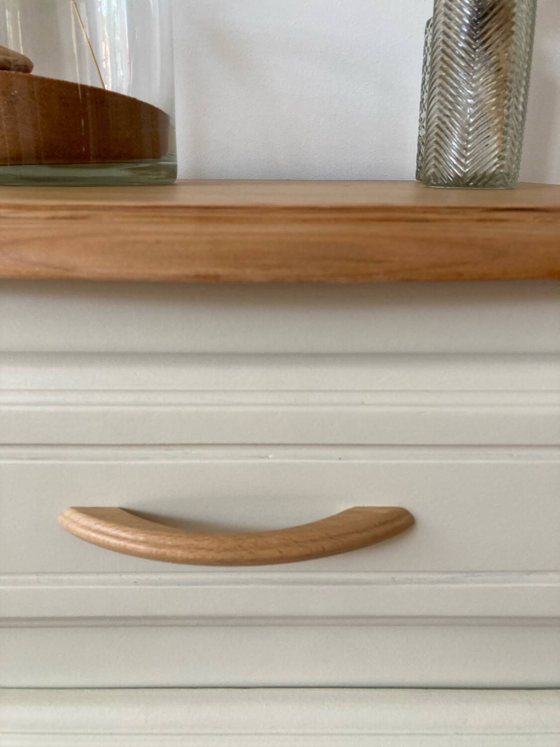 Wooden bedside table